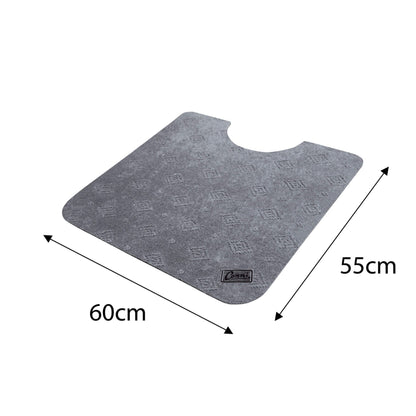 Conni Absorbent Toilet Floor Mat – Grey