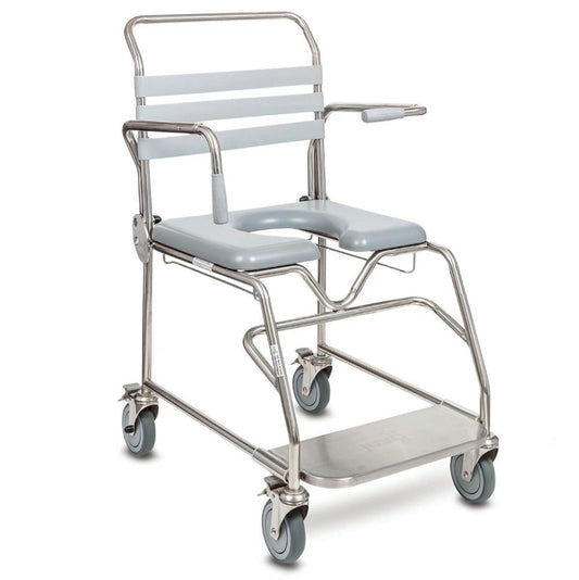Juvo Mobile Shower Commode – Sliding Footplate