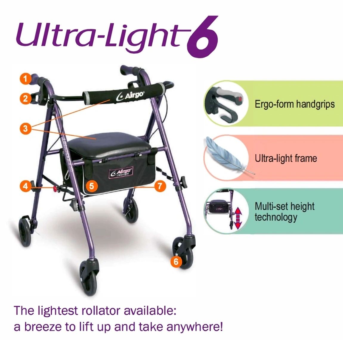 Airgo Ultra Lite Rollator